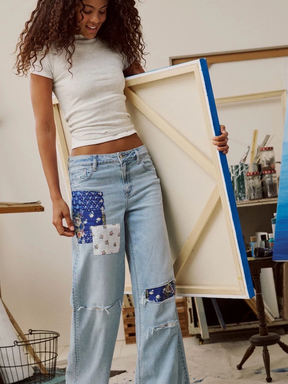 Super High-Waisted Baggy Wide-Leg Jean